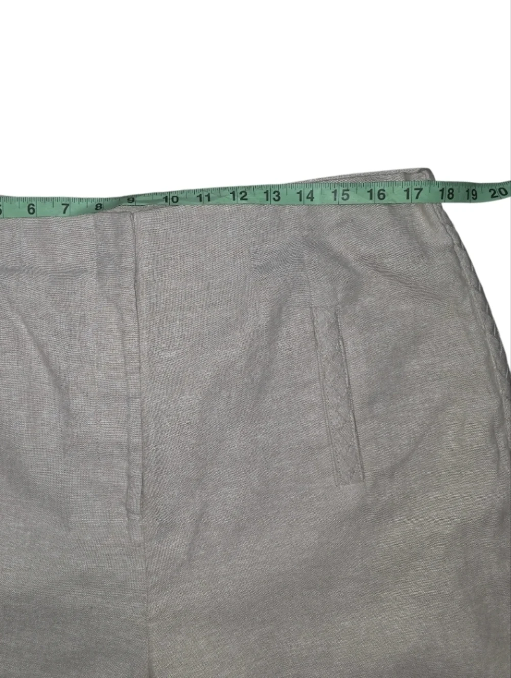 Jason Wu Linen Blend Wide Leg Pants Beige High Rise Cropped Trouser Sz 10 Quiet